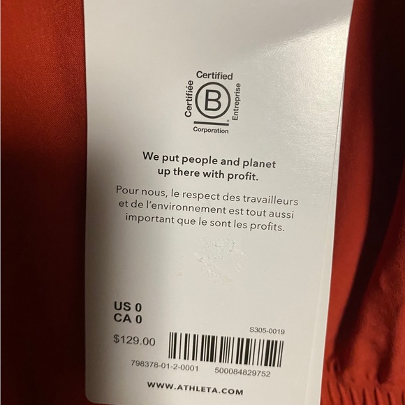 NWT Athleta Red Jumpsuit Size 0 - Picture 3 of 8